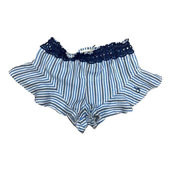 Calvin Klein Jeans Girls Elastic Waistband Shorts Blue White Stripe Sz 3T - Picture 1 of 5